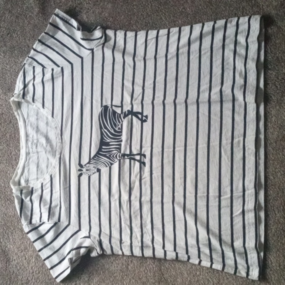 Croft and Barrow zebra stripe tee